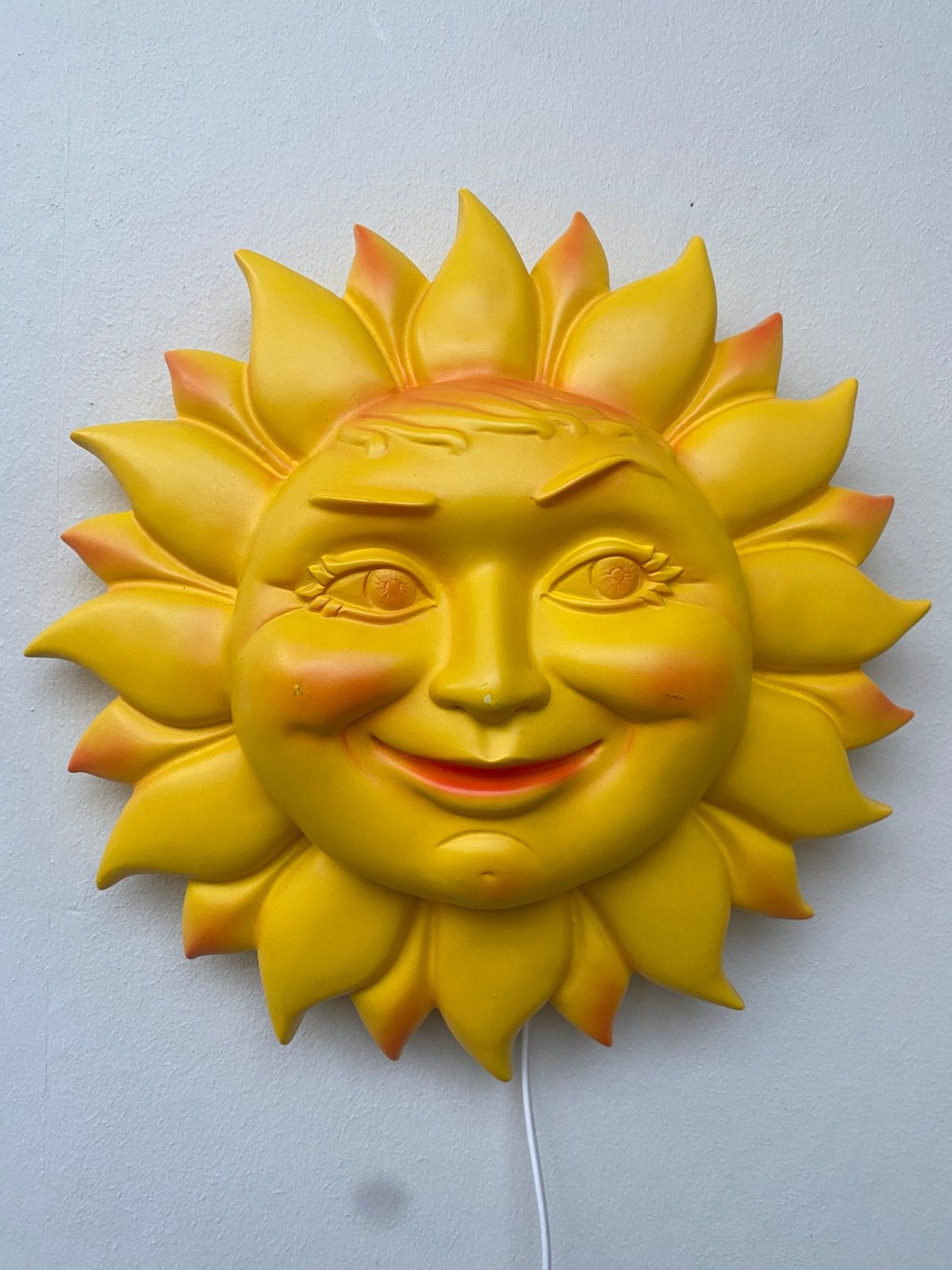 Heico - Vintage Zon Lamp - Ø 40 cm!, Kunststof, Ophalen of Verzenden, Zo goed als nieuw, Inclusief lichtbron