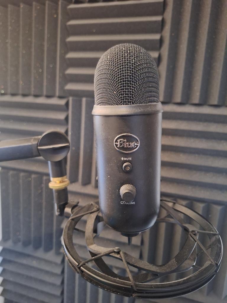 Blue yeti met standaard, Muziek en Instrumenten, Microfoons, Ophalen, Gebruikt, Studiomicrofoon