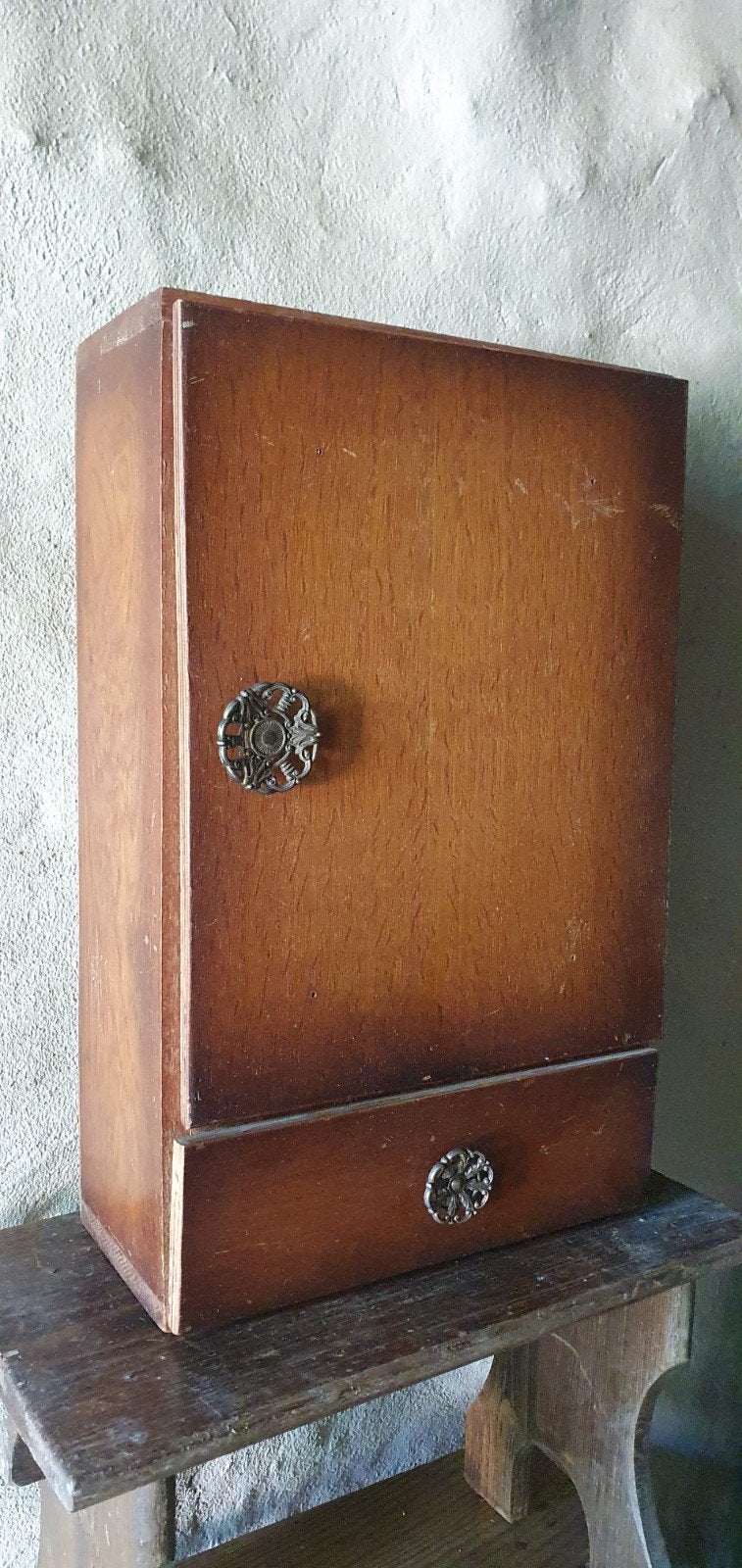 retro houten medicijnkastje uit frankrijk, Ophalen of Verzenden, Huis en Inrichting