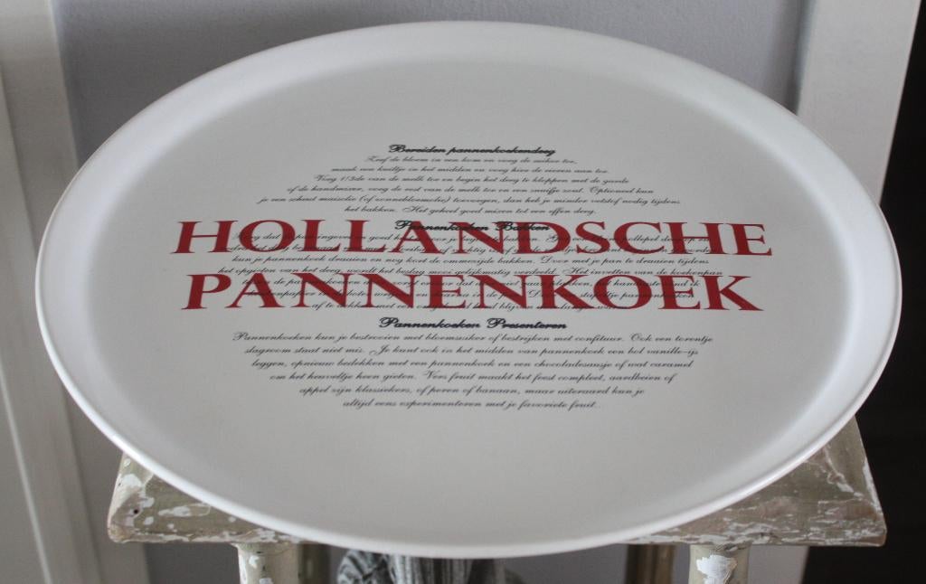 pannenkoek bord met tekst, Gebruikt, Ophalen of Verzenden, Bord(en), Wedgwood