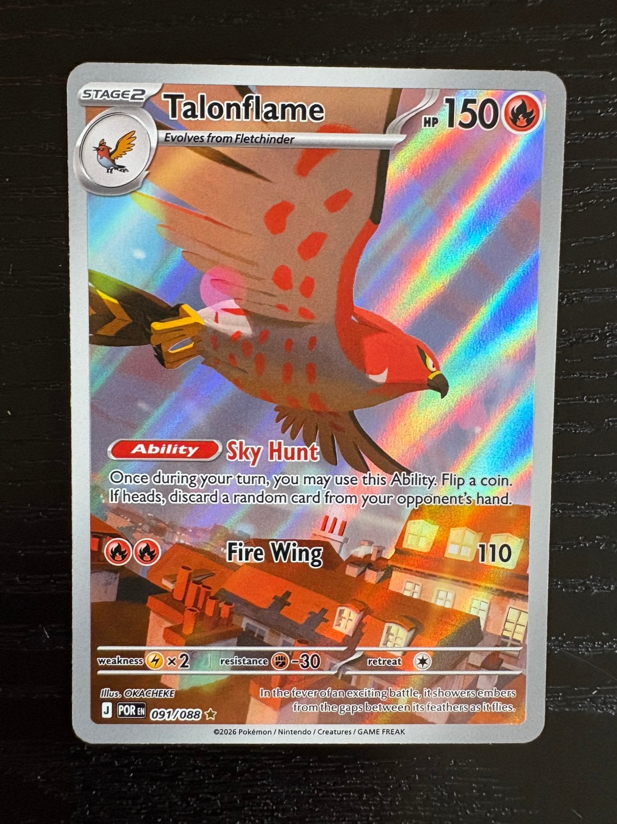 POR 091 Talonflame, Verzenden, Zo goed als nieuw