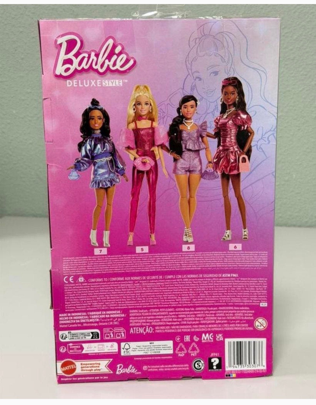 Barbie Deluxe Stijl Pop Metallic Koraal roze Jurk doll NIEUW, Barbie, Ophalen of Verzenden, H, H