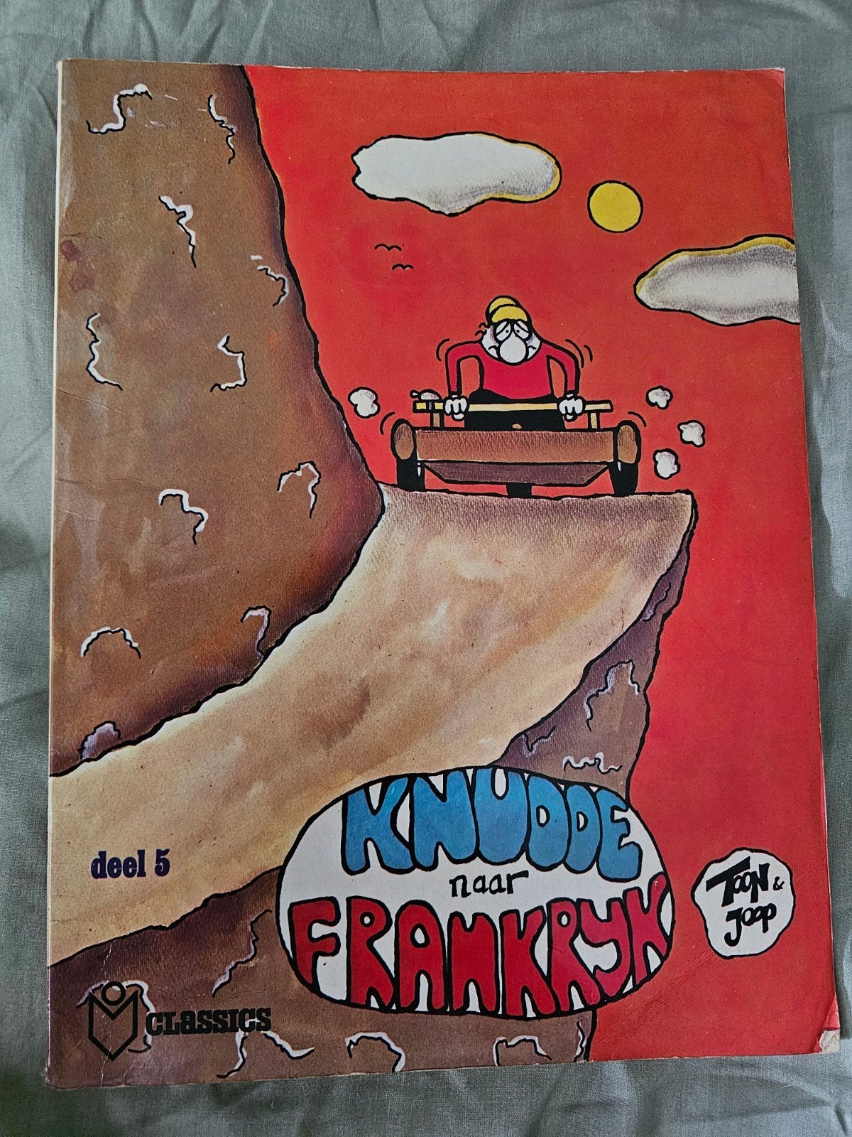 FC Knudde deel 5 Knudde naar Frankrijk 1e druk 1979, Meerdere stripboeken, Ophalen of Verzenden, Gelezen