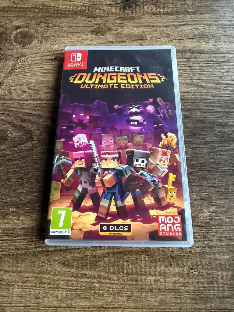 Minecraft Dungeons Ultimate Edition - Nintendo Switch spel, Spelcomputers en Games, Avontuur en Actie, Ophalen of Verzenden, Zo goed als nieuw