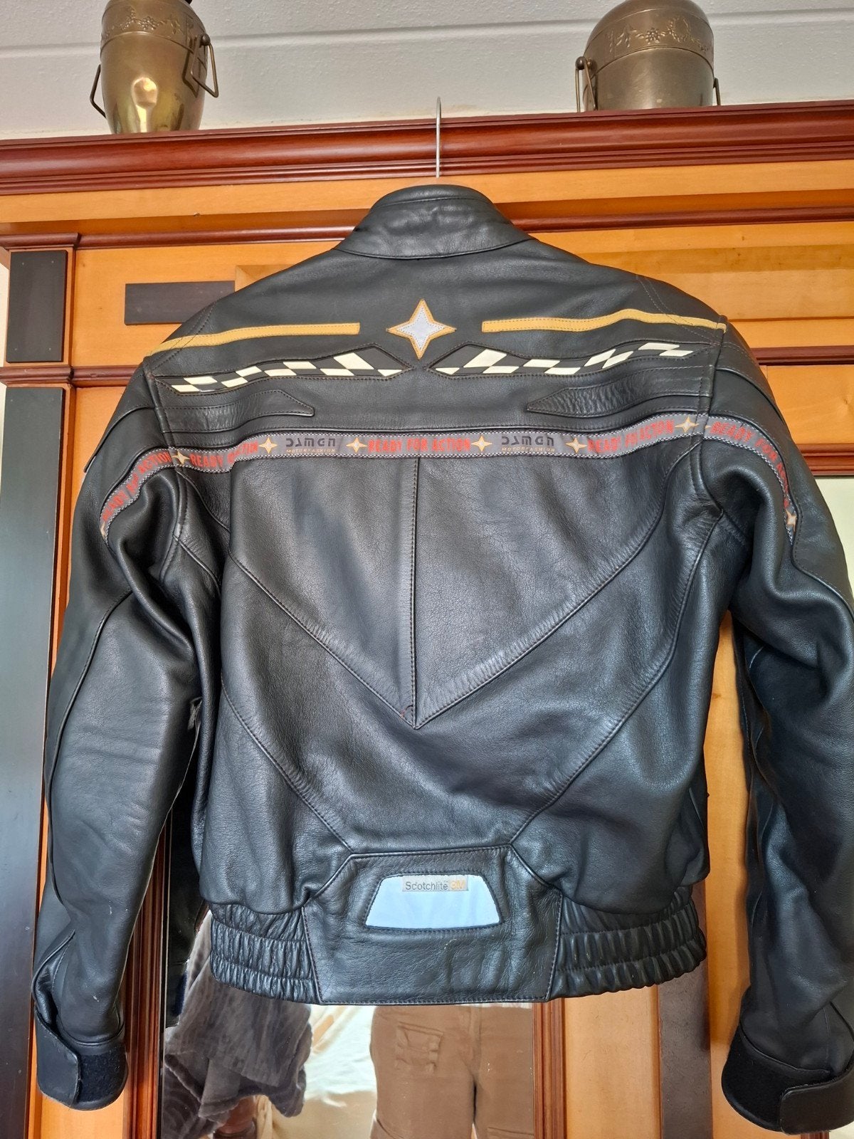vintage leren motorjack Damen S, Ophalen of Verzenden, Tweedehands, Jas | leer, Damen