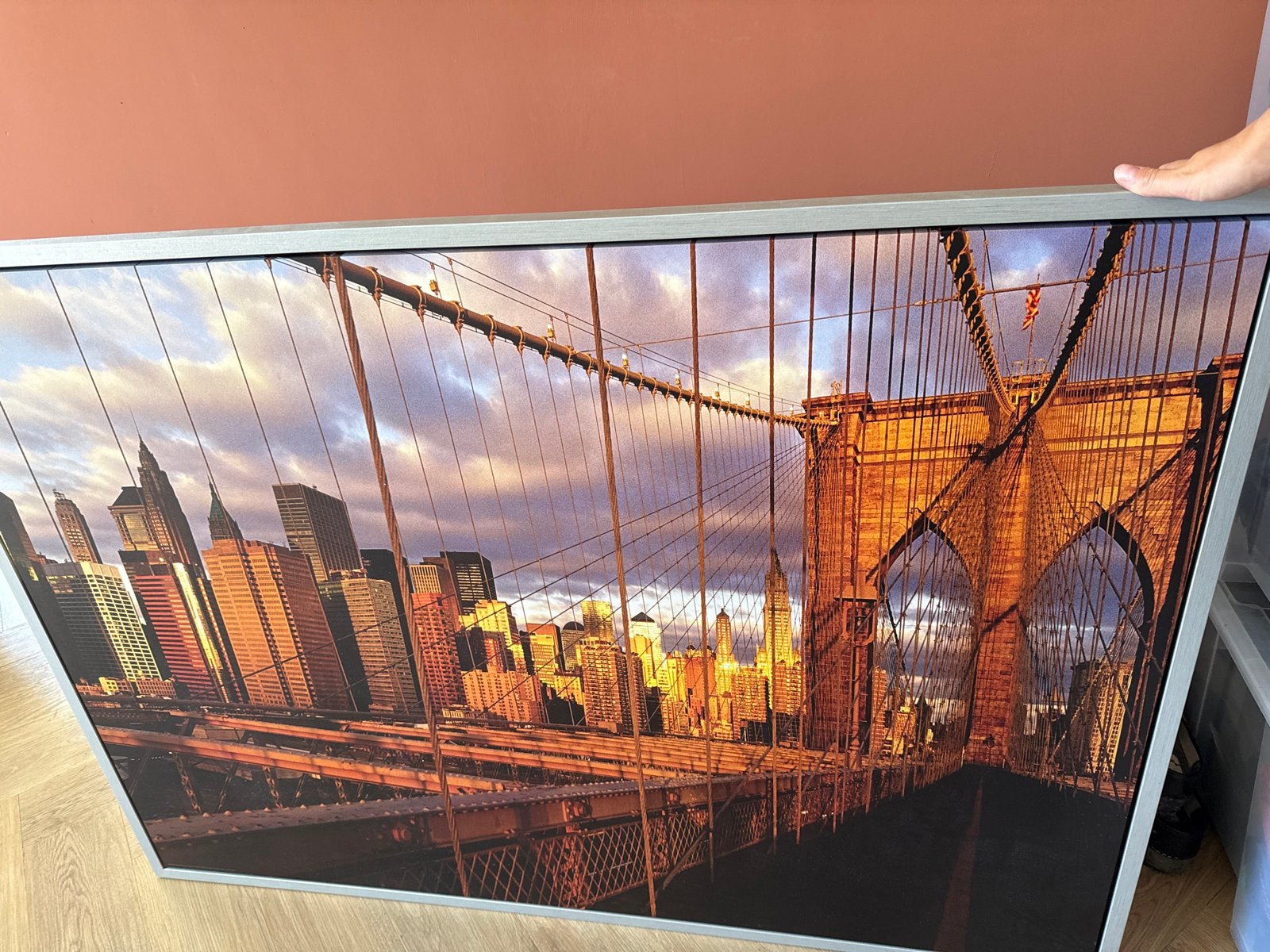 Grote New York Brooklyn Bridge Canvas - 140x100 cm, Ophalen, Gebruikt, 125 cm of meer, Print