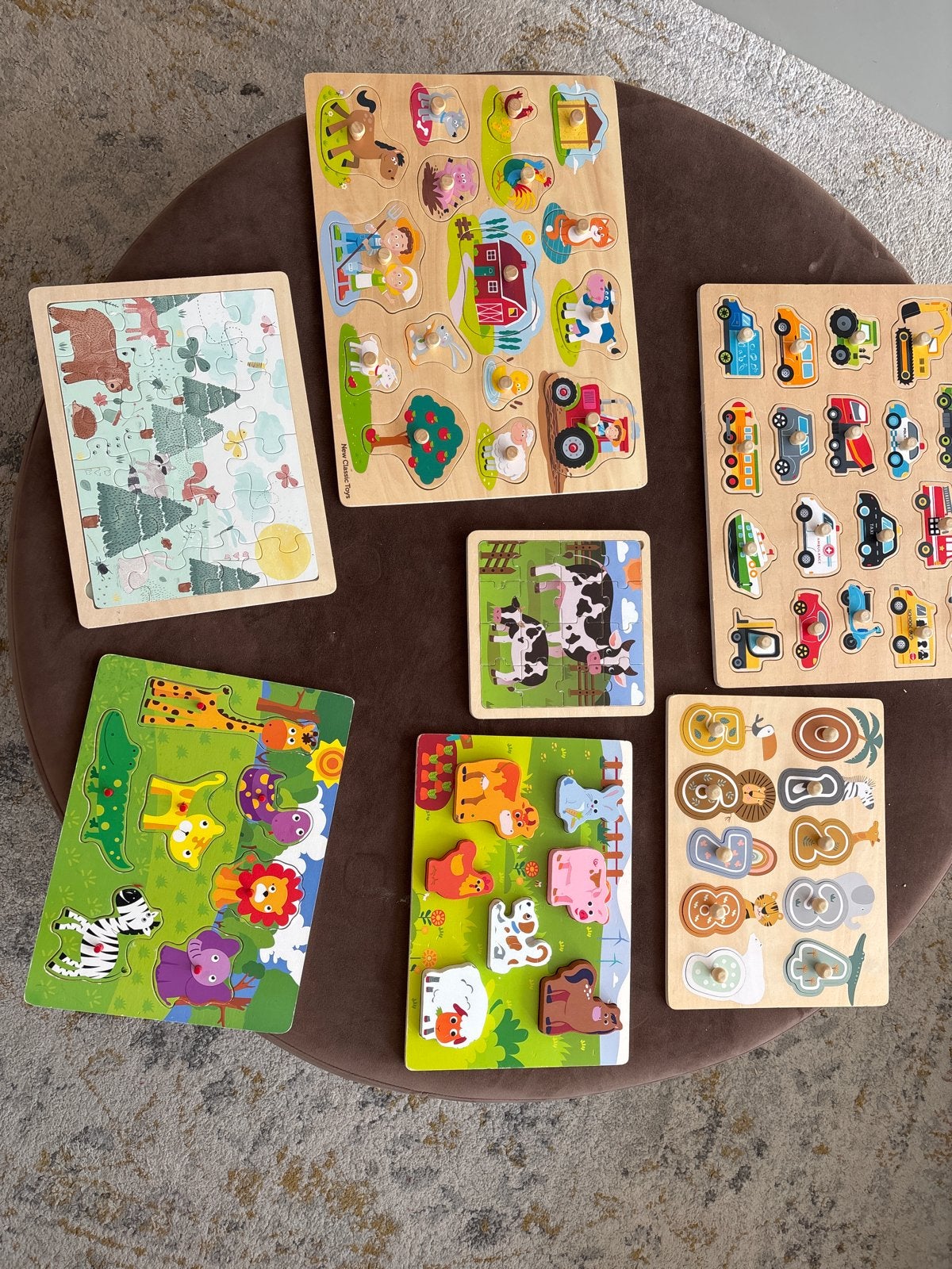 Houten puzzels en insteekpuzzels - Alles in 1 koop, Ophalen, 2 tot 4 jaar, Gebruikt, Van hout