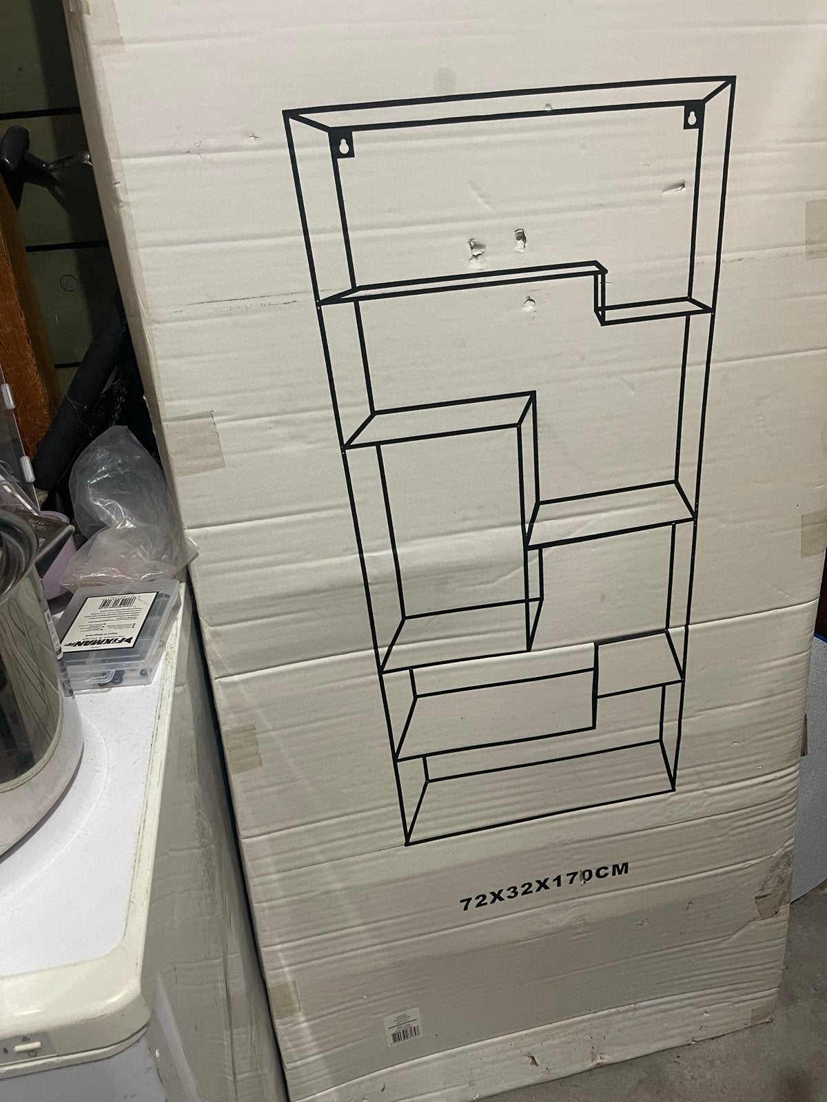 Nieuw Zwart Metalen Wandrek - Modern Design, Ophalen, Met plank(en), Nieuw, 50 tot 100 cm