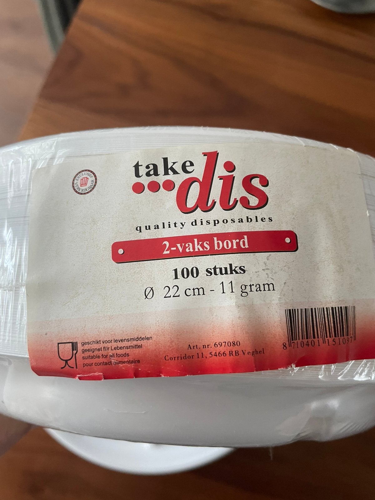Wegwerpservies – vakjesborden + bestek – Take Dis, Ophalen of Verzenden