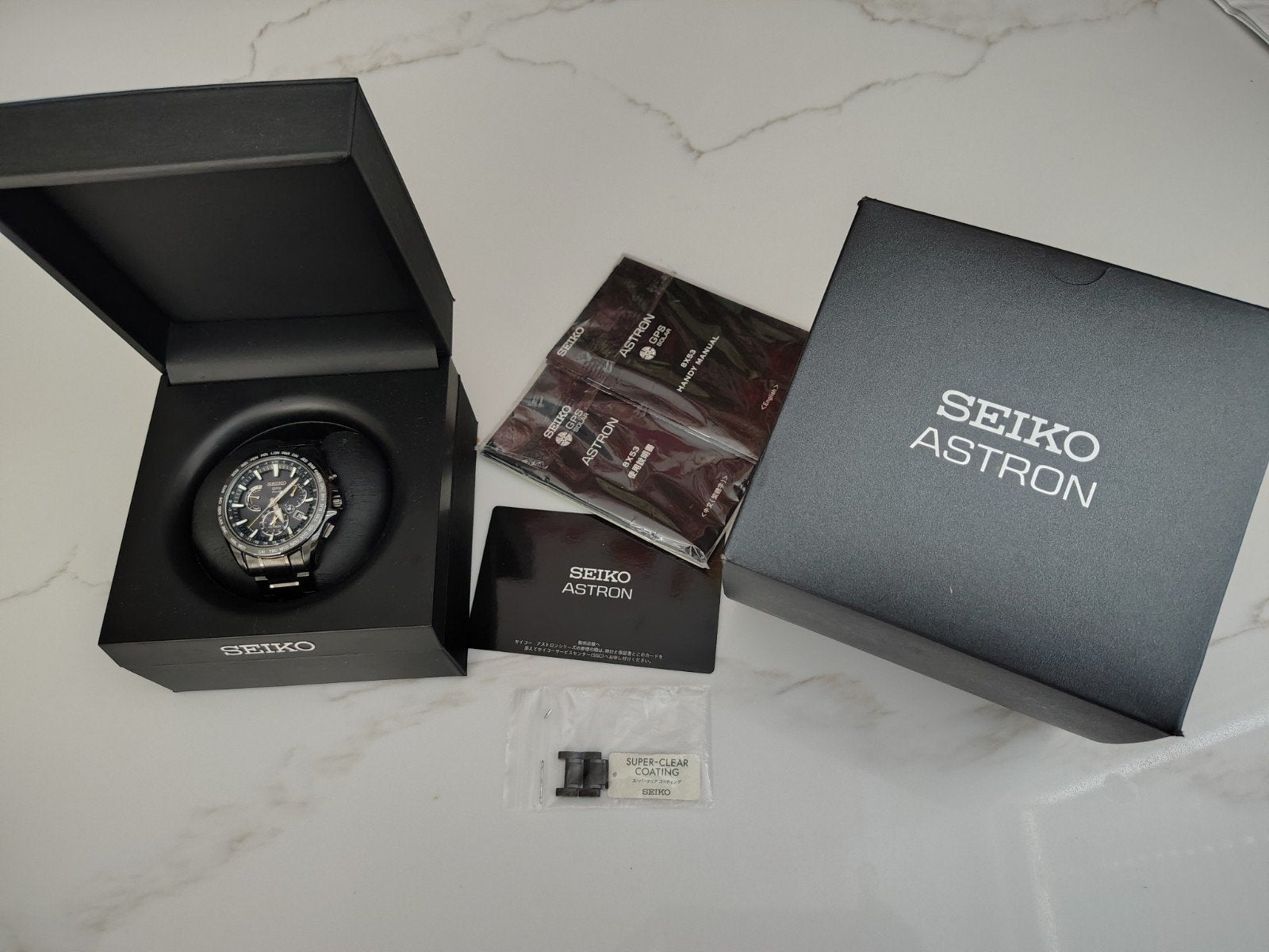 Seiko Astron GPS Solar SSE079J1 Zwart - Nieuwstaat, Ophalen of Verzenden