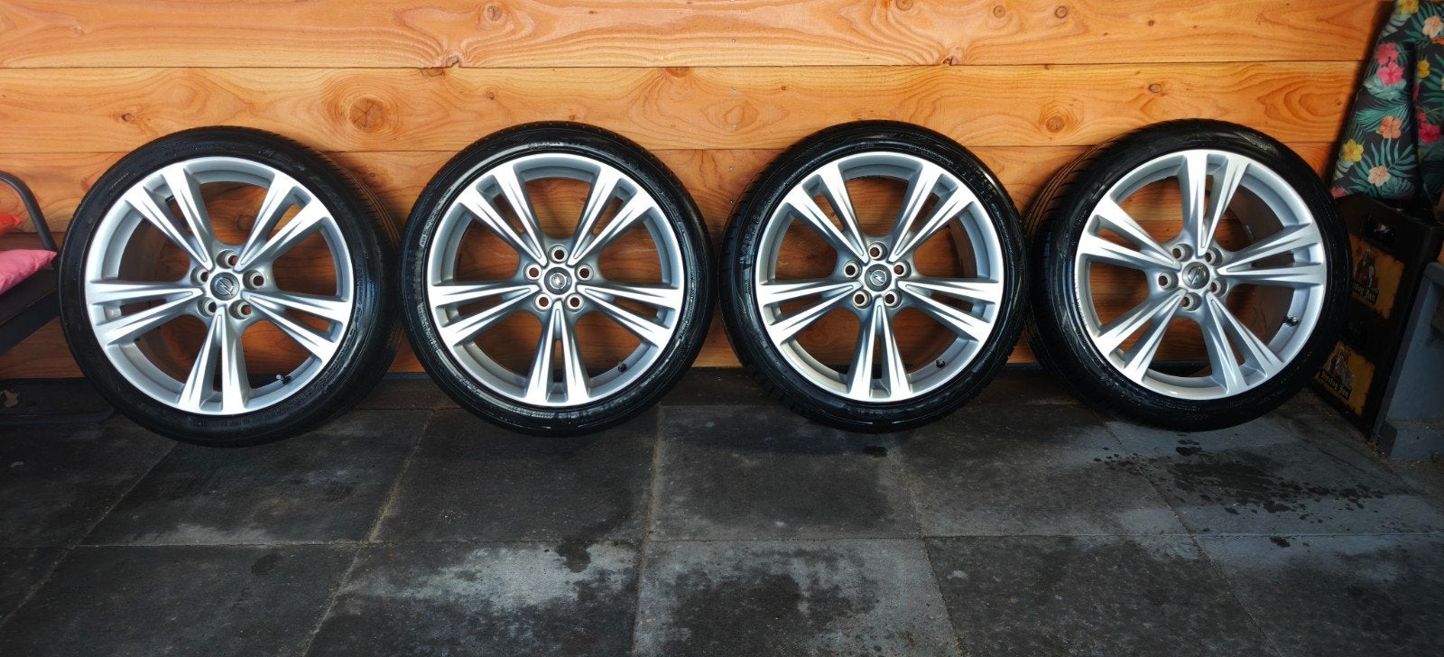 Originele 18 inch Opel Astra K 5-spaaks velgen met zomerband, Auto-onderdelen, Ophalen, 18 inch, Gebruikt, Banden en Velgen