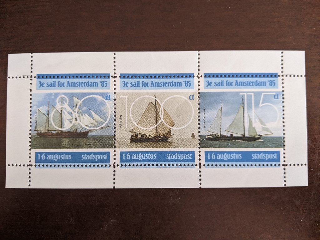 NL 1985; VELLETJE STADSPOST SAIL AMSTERDAM, Postzegels en Munten, Postzegels | Nederland, Verzenden, Na 1940, Postfris