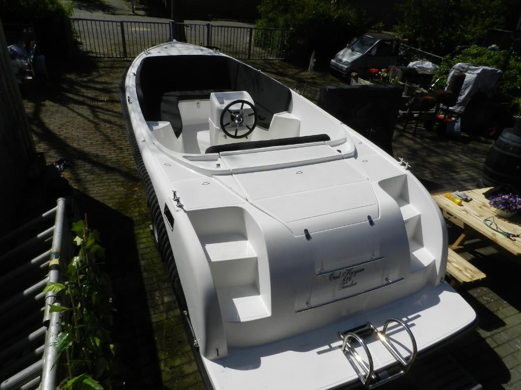 Oudhuijzer 616 Tender Sloep 30PK Tohatsu Met trailer  2018, Ophalen, 6 meter of meer, Zo goed als nieuw, 30 tot 50 pk