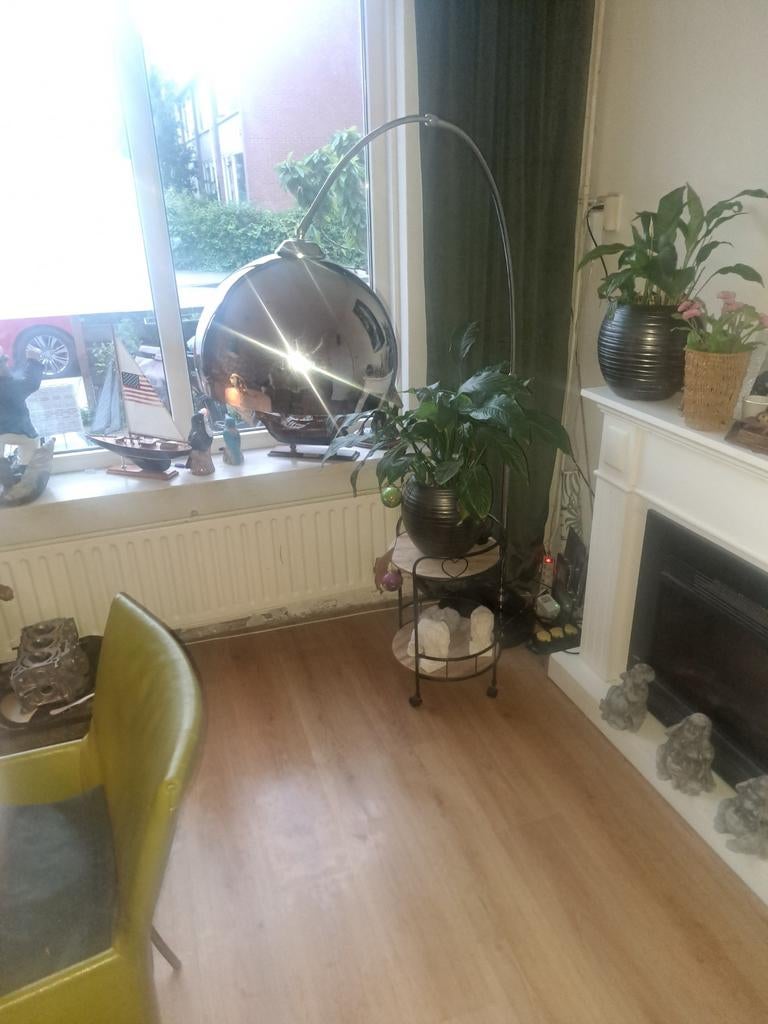 Prachtige jaren '70 booglamp met marmeren voet, Ophalen, Overige materialen, 150 tot 200 cm, Gebruikt