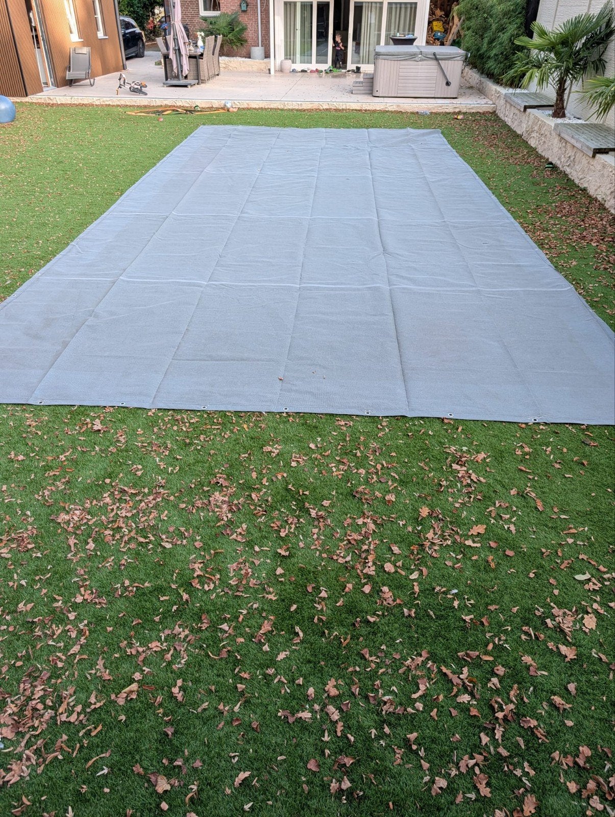 Winterafdekzeil zwembad 10.20 x 4.85 meter, Gebruikt, Overige typen, 300 cm of meer, Ophalen of Verzenden