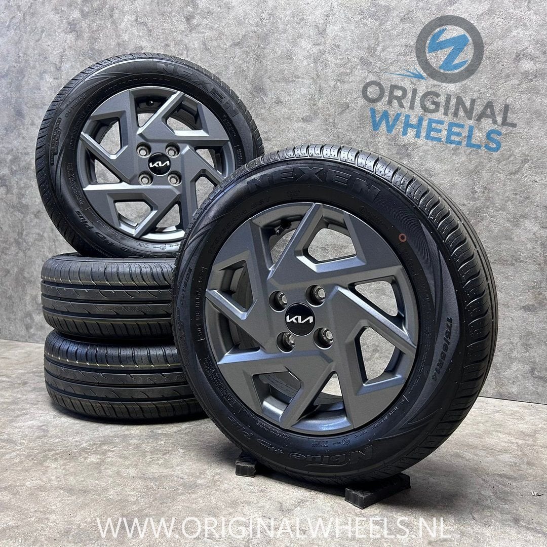 NIEUWE 14 inch originele velgen + zomerbanden Kia Picanto, 14 inch, Gebruikt, -, 175 mm