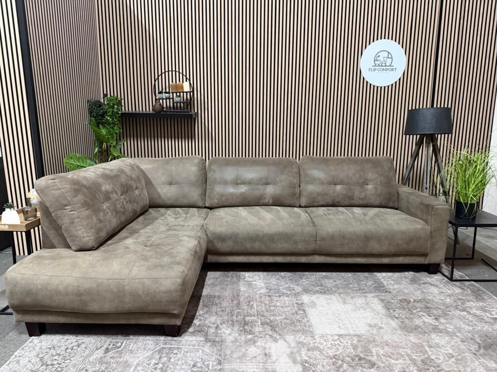 “GRATIS LEVERING” Gave kunstlederen hoekbank! 275x175, 125 tot 150 cm, Hoekbank, Ophalen of Verzenden, Zo goed als nieuw