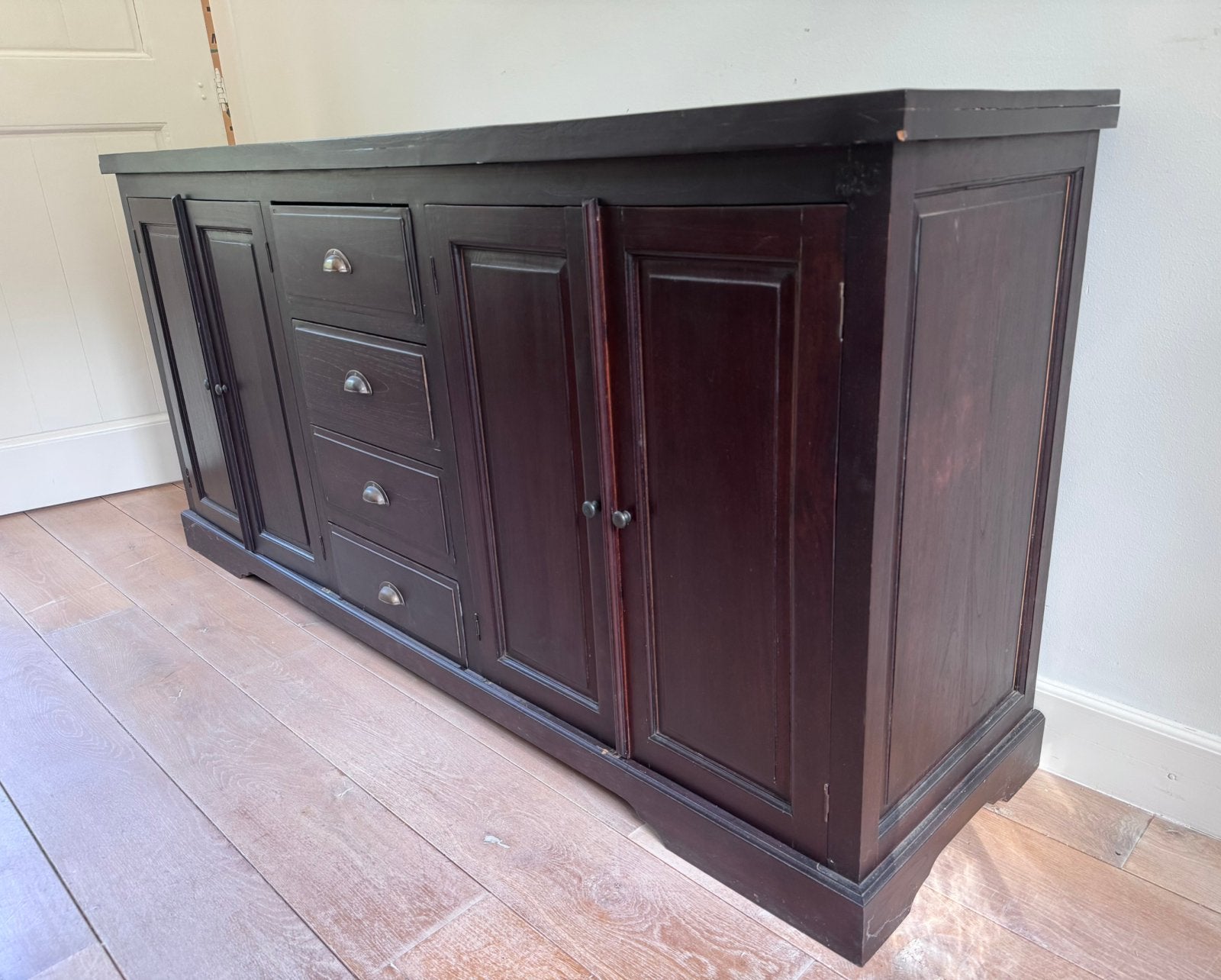 Teak dressois, Ophalen, Gebruikt, Koloniaal, 200 cm of meer