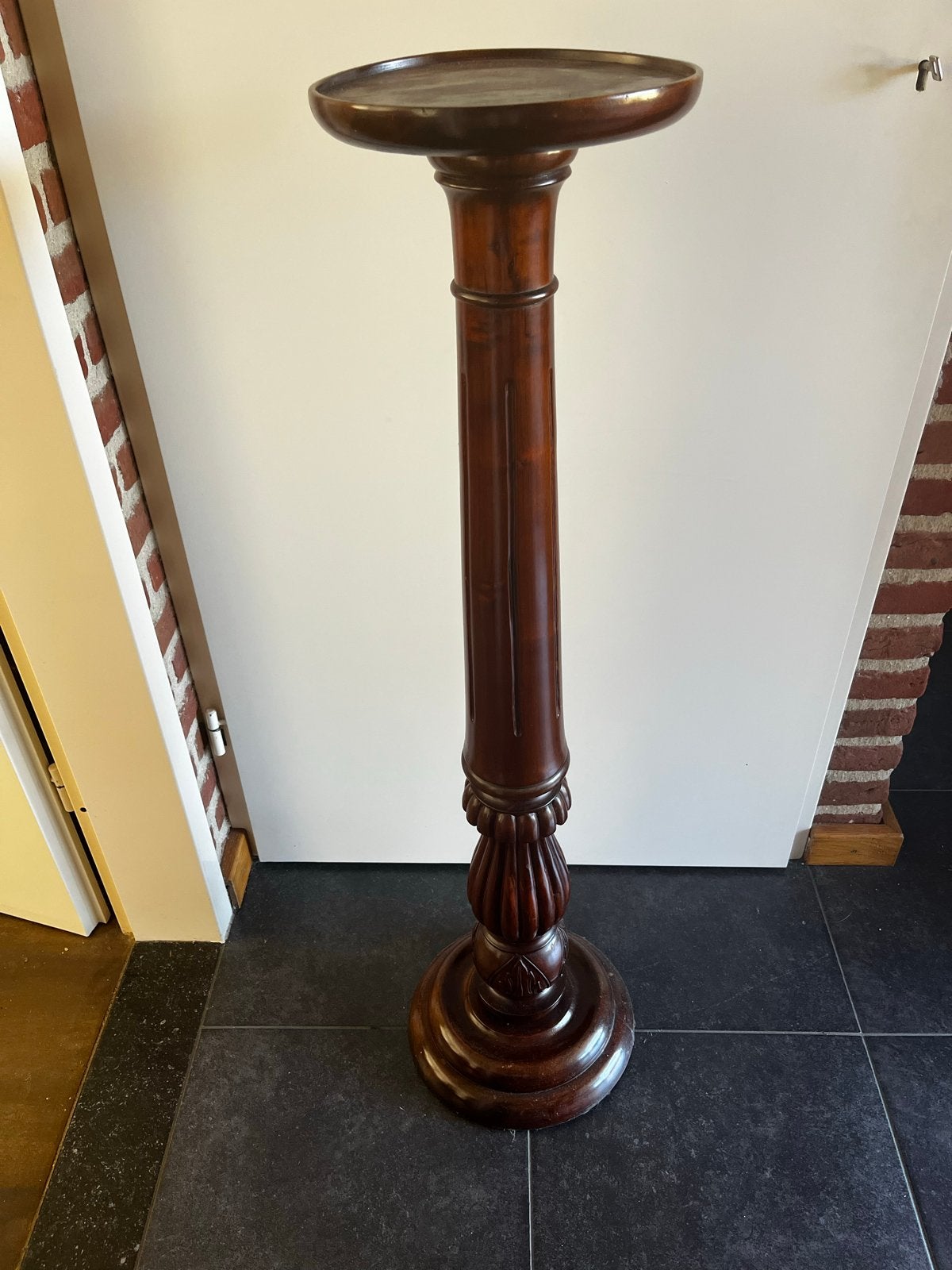 Antieke houten bloemen standaard / plantentafel, Ophalen