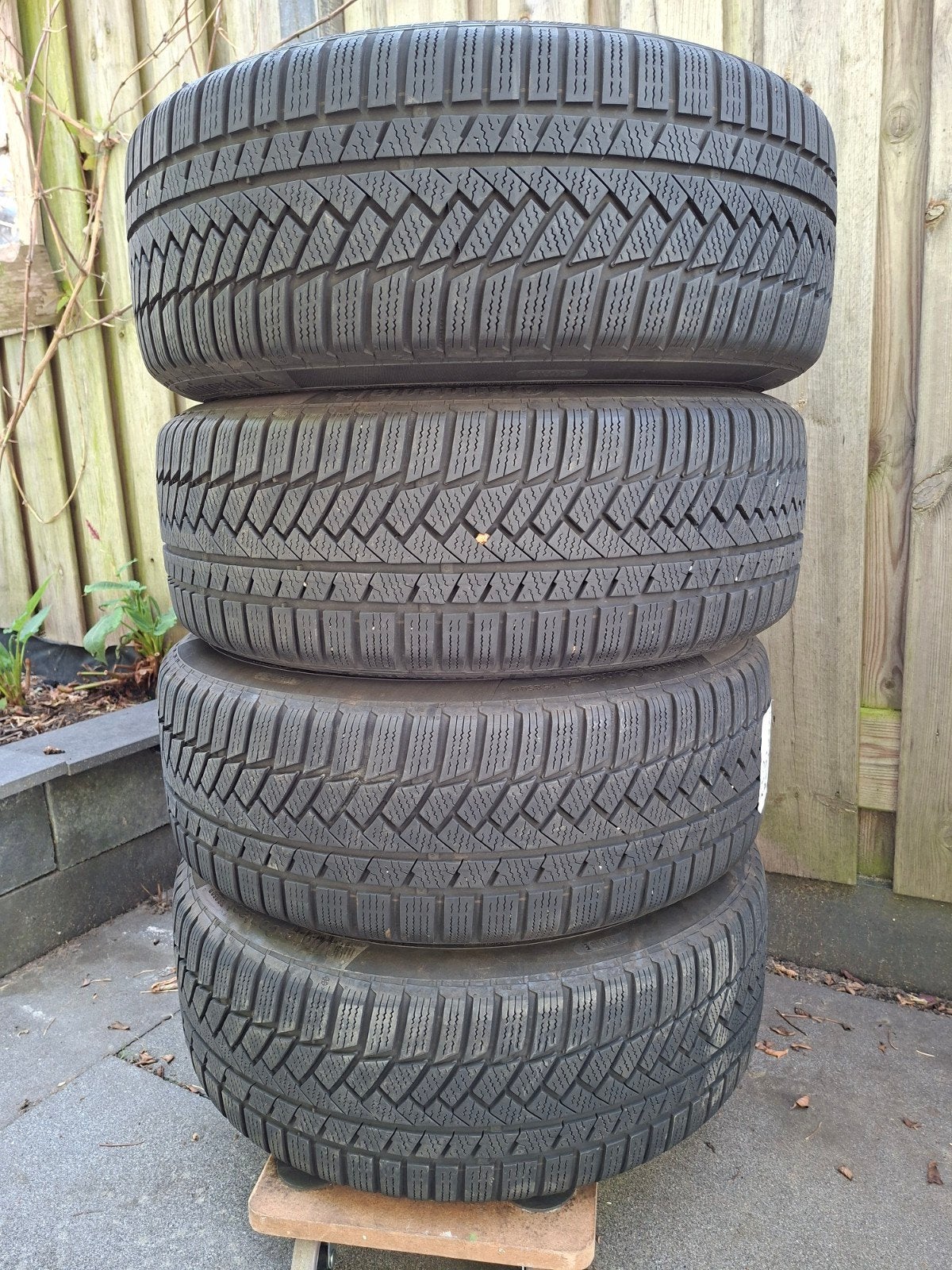 Borbet Velgen met Continental Winterbanden - 17 inch, Ophalen, Overige, Gebruikt, Overige