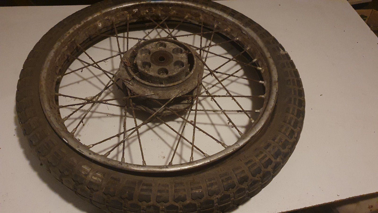 Zündapp stalen achterwiel 17" met remnaaf en band, Ophalen, Overige typen