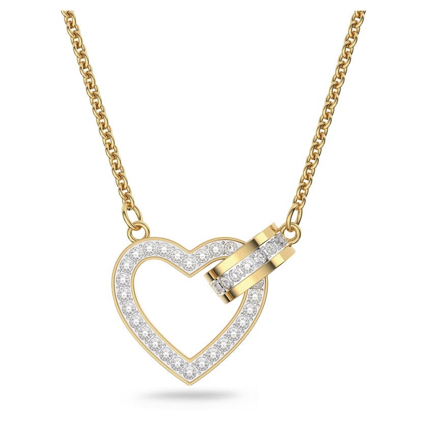 Swarovski Lovely Ketting Goudkleurig met Kristallen Hart, Sieraden, Tassen en Uiterlijk, Overige materialen, Met hanger, Ophalen of Verzenden