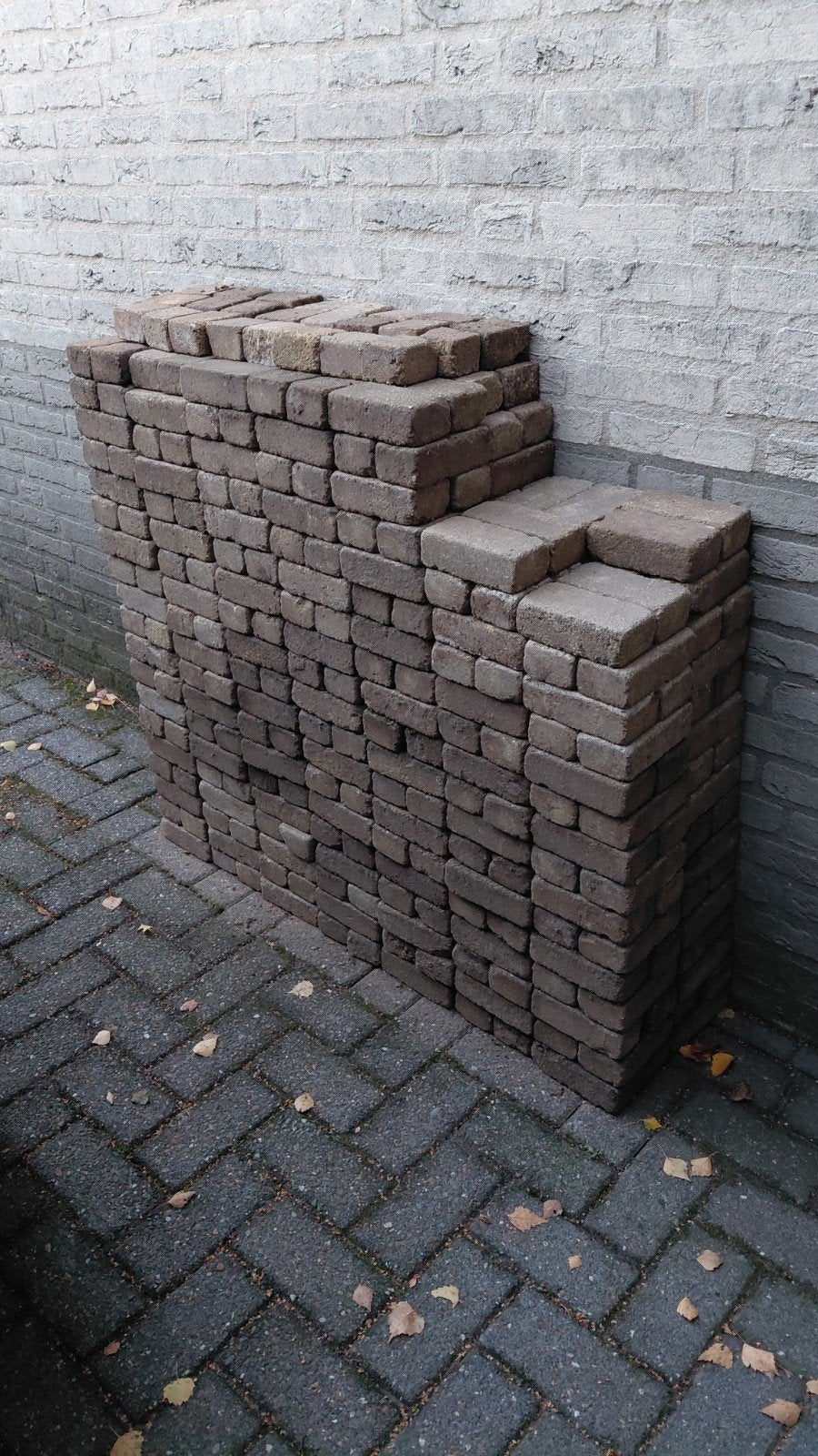 waaltjes sierbestrating 14.5x7cm. +/-10m2, Ophalen, Gebruikt, Klinkers, 5 tot 10 m²