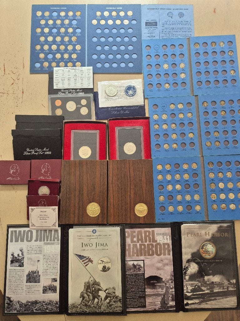 Vintage USA Silver Coin Collectie 10 Cnt.-1$ 1916-2008, Ophalen of Verzenden, Buitenland, Munten