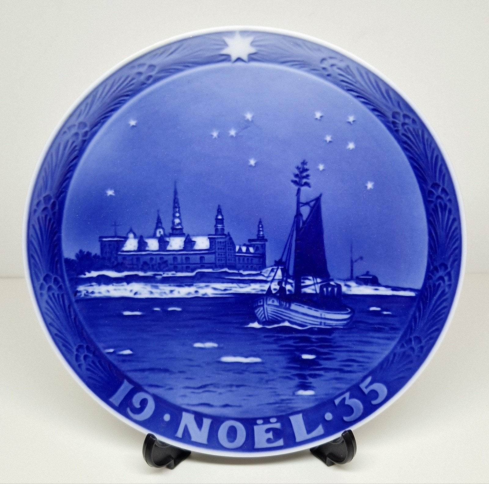Porseleinen Kerstmis wandbord Royal Copenhagen Denmark 1935., Ophalen of Verzenden