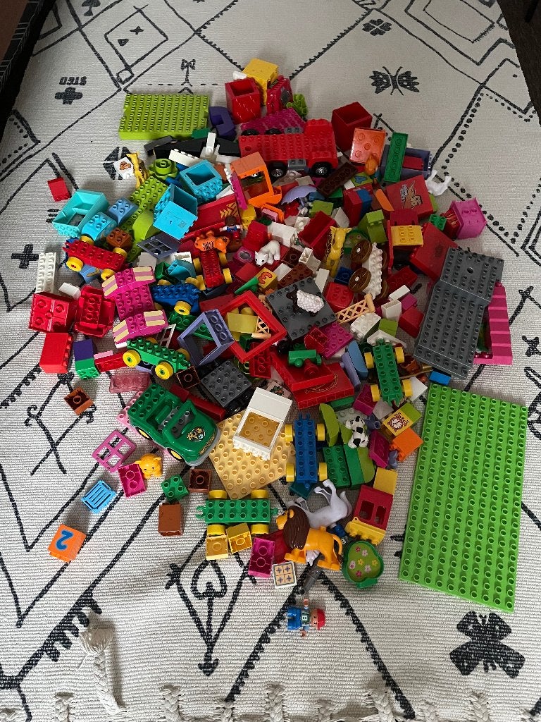 Grote shopper tas vol met Duplo Lego
