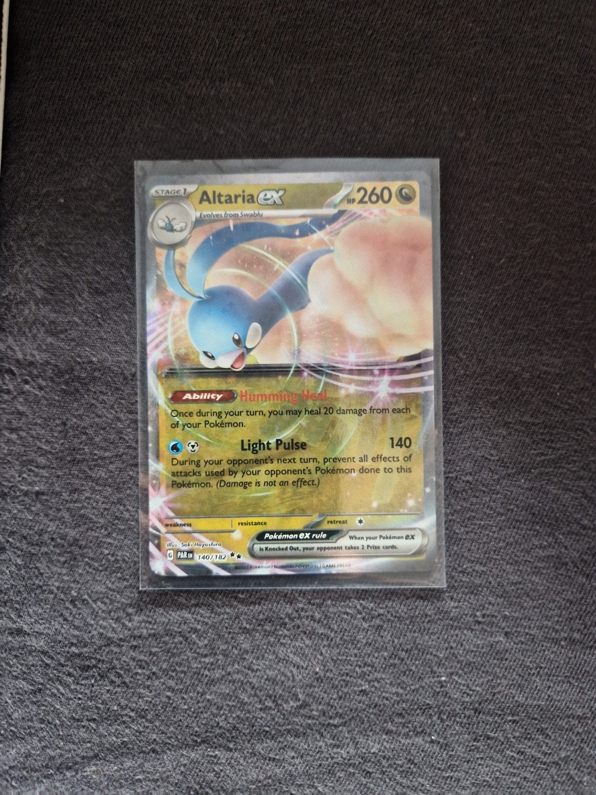 Altaria ex 140/182 - Obsidian Flames Pokémon kaart, Ophalen of Verzenden, Zo goed als nieuw, Losse kaart, Foil