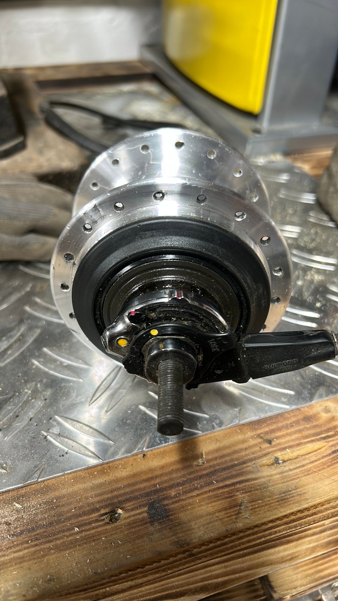 Shimano Nexus Inter 7 SG-7R-42 Naaf - 36 gaats, compleet, Fietsen en Brommers, Fietsonderdelen, Gebruikt, Wiel, Aluminium, Stadsfiets