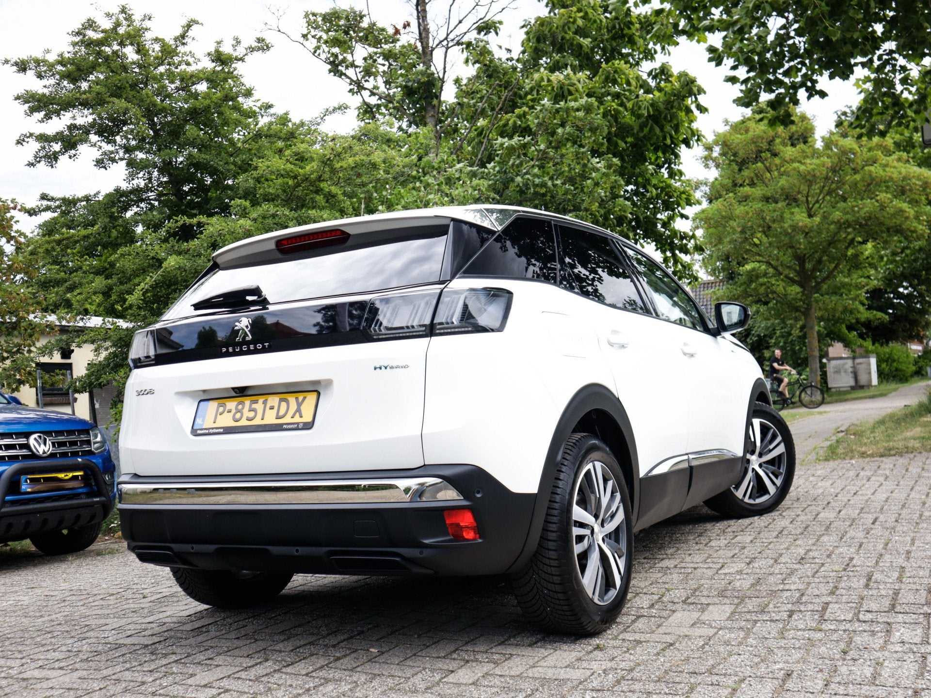 Peugeot 3008 1.6 HYbrid 225 Blue Lease Allure 1e-Eig. & Deal, Auto's, Peugeot, 12 maanden, Leder en Stof, Wit, Bedrijf