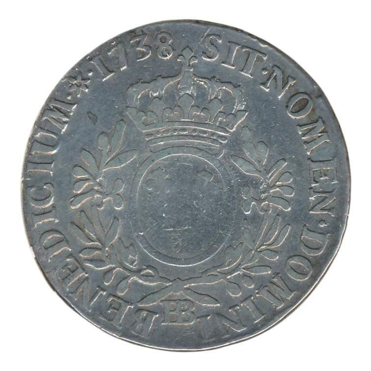 Frankrijk 1 Ecu 1738, Ophalen of Verzenden, Frankrijk, Losse munt, Zilver