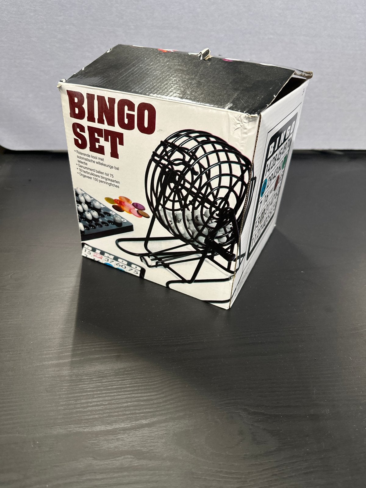 Complete bingoset met molen en kaarten, Vijf spelers of meer, Ophalen of Verzenden, Gebruikt
