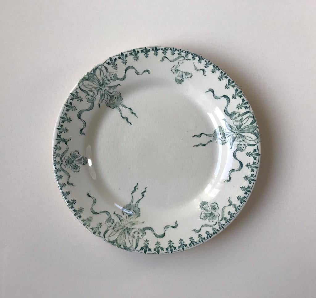 Gien porcelaine opaque Venise diner bordje 1886-1938, Antiek en Kunst, Antiek | Servies los, Ophalen of Verzenden