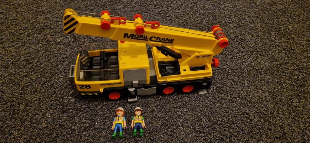 Playmobil Mobiele Kraan met 2 Bouwvakkers, Ophalen of Verzenden, Gebruikt