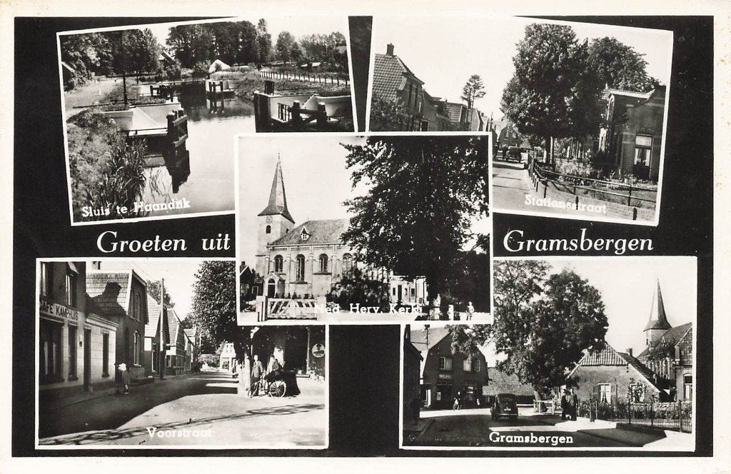 Groeten uit Gramsbergen, Ophalen of Verzenden, 1940 tot 1960, Gelopen, Overijssel