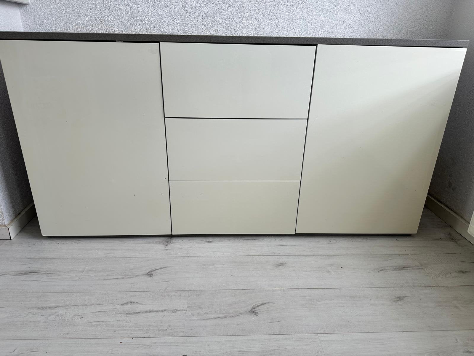 Witte dressoir, Huis en Inrichting, Kasten | Dressoirs, Ophalen, Gebruikt, 150 tot 200 cm, Modern