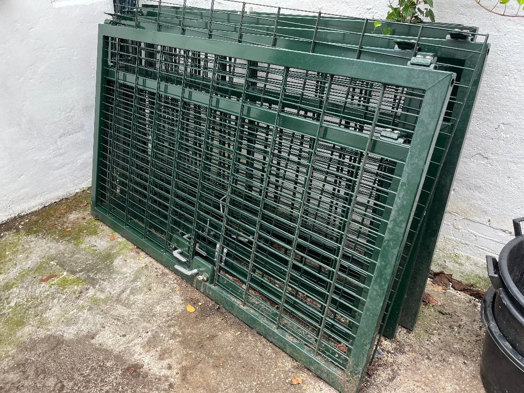 Dubbelstaafmat poorten €950 voor alles - 1.20 + 90 cm breed, Ophalen, Met poort, Dubbelstaafmat hekwerk, Zo goed als nieuw