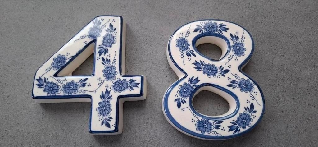 Delfts blauw huisnummer 4  (8 is verkocht), Ophalen of Verzenden