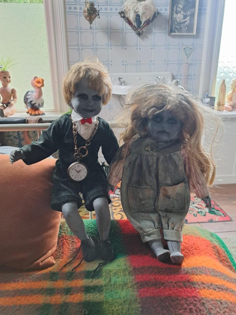 Halloween poppen, Verzamelen, Poppen, Ophalen of Verzenden, Zo goed als nieuw, Pop