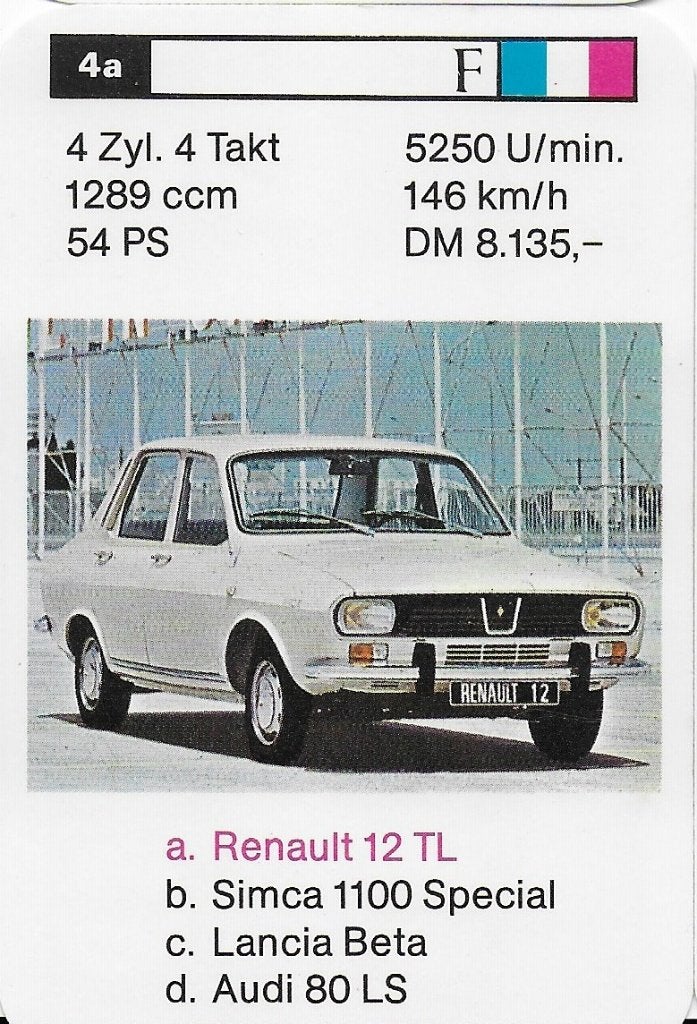 X21 autokaartje renault 12 tl, Ophalen of Verzenden, Zo goed als nieuw, Auto's