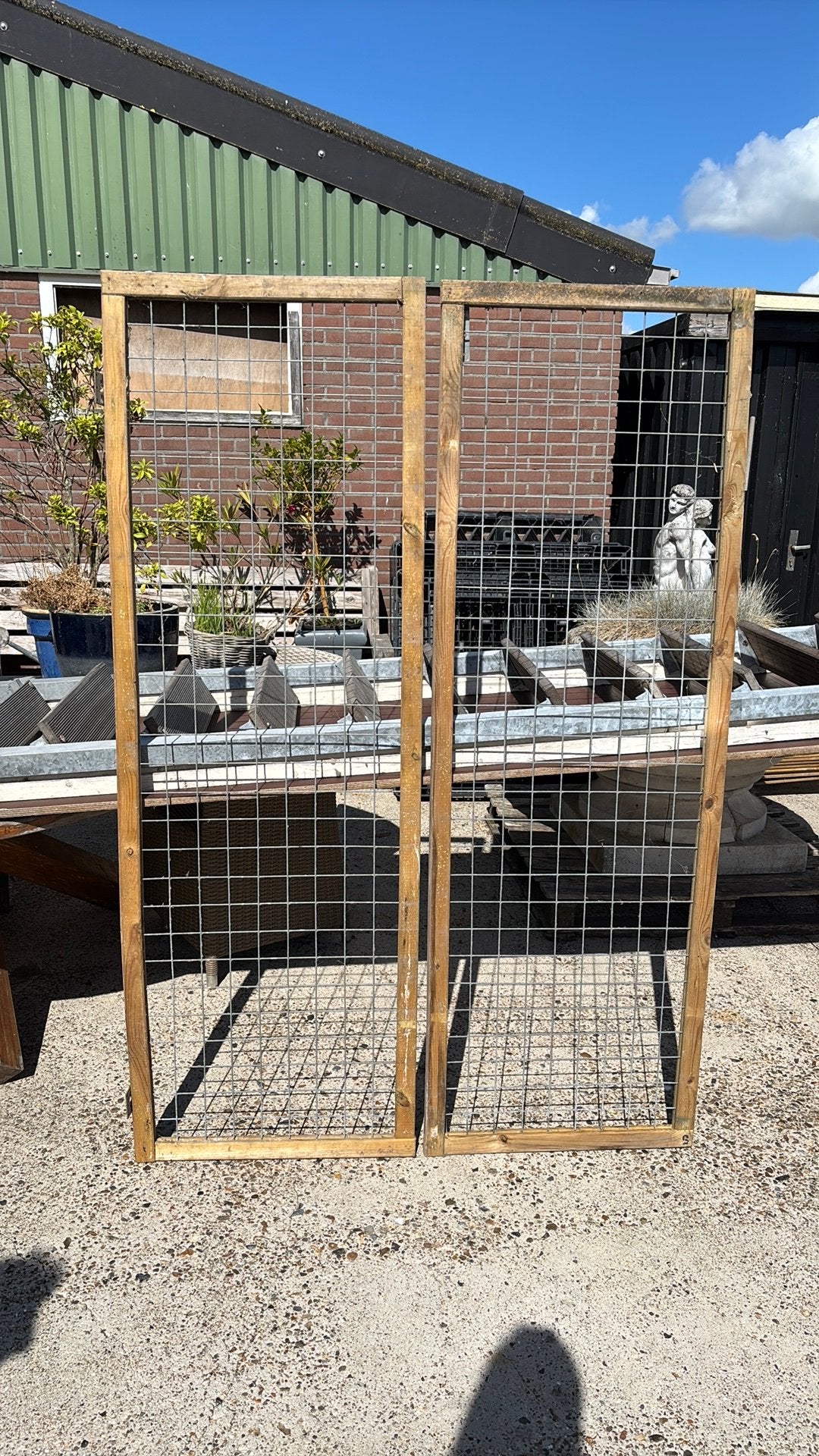 Gaas panelen / houten trellis schermen 8x, Tuin en Terras, Schuttingen, Ophalen
