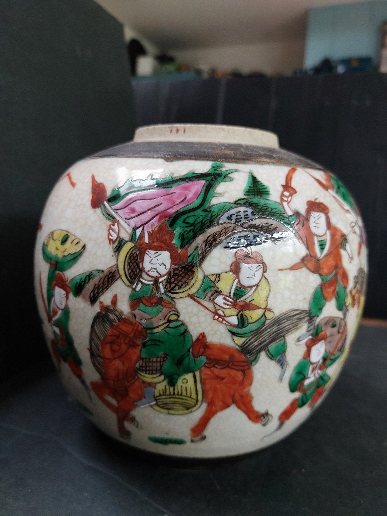 Chinese gemberpot/krijgersvaas ca. 1900, Ophalen of Verzenden
