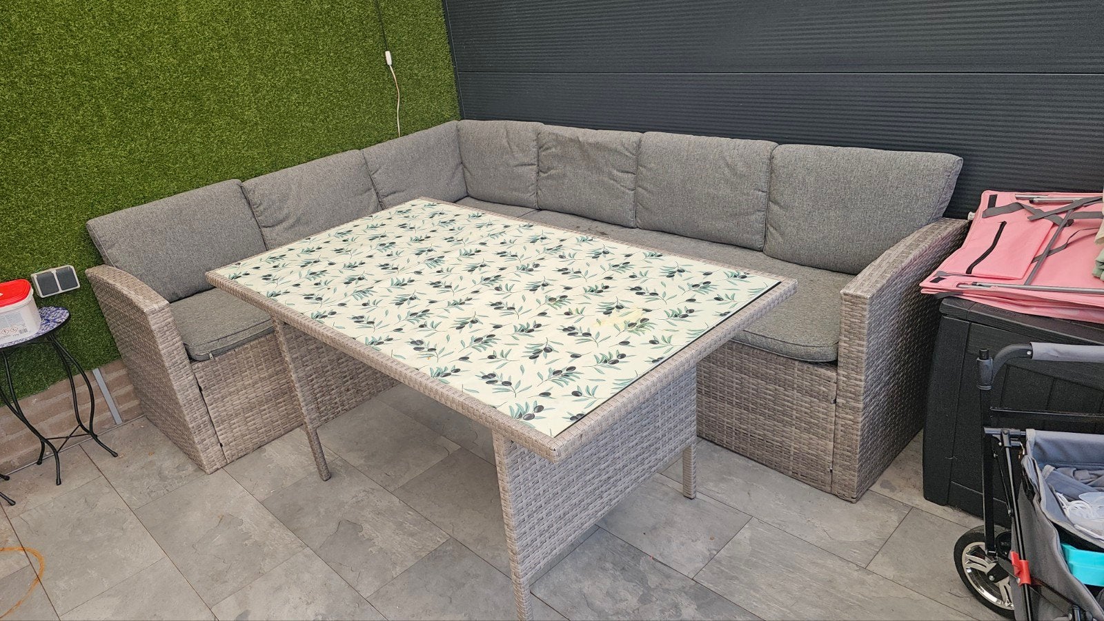 Hoekbank met tuintafel - Loungeset, Ophalen, Gebruikt, Meer dan 8 zitplaatsen, Loungeset