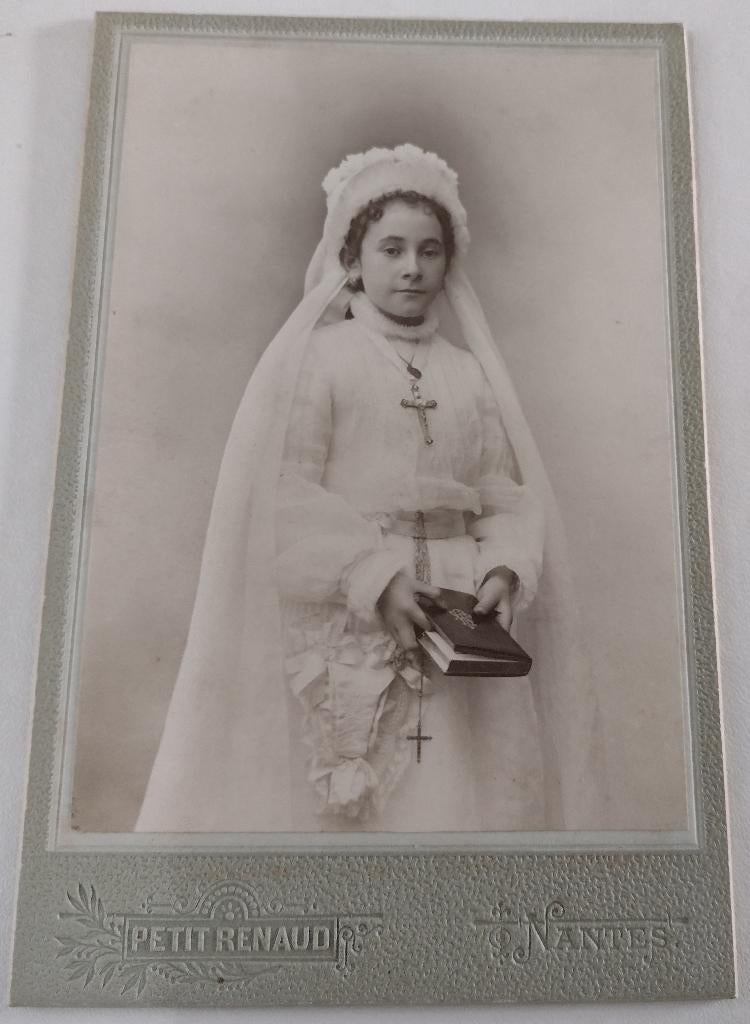 communie foto oud, Ophalen of Verzenden, Voor 1940, Zo goed als nieuw, Overige onderwerpen