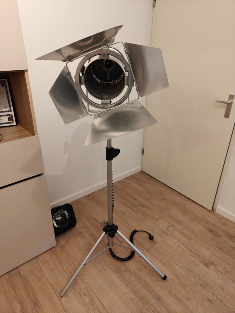 Staande studiolamp zilver, Ophalen