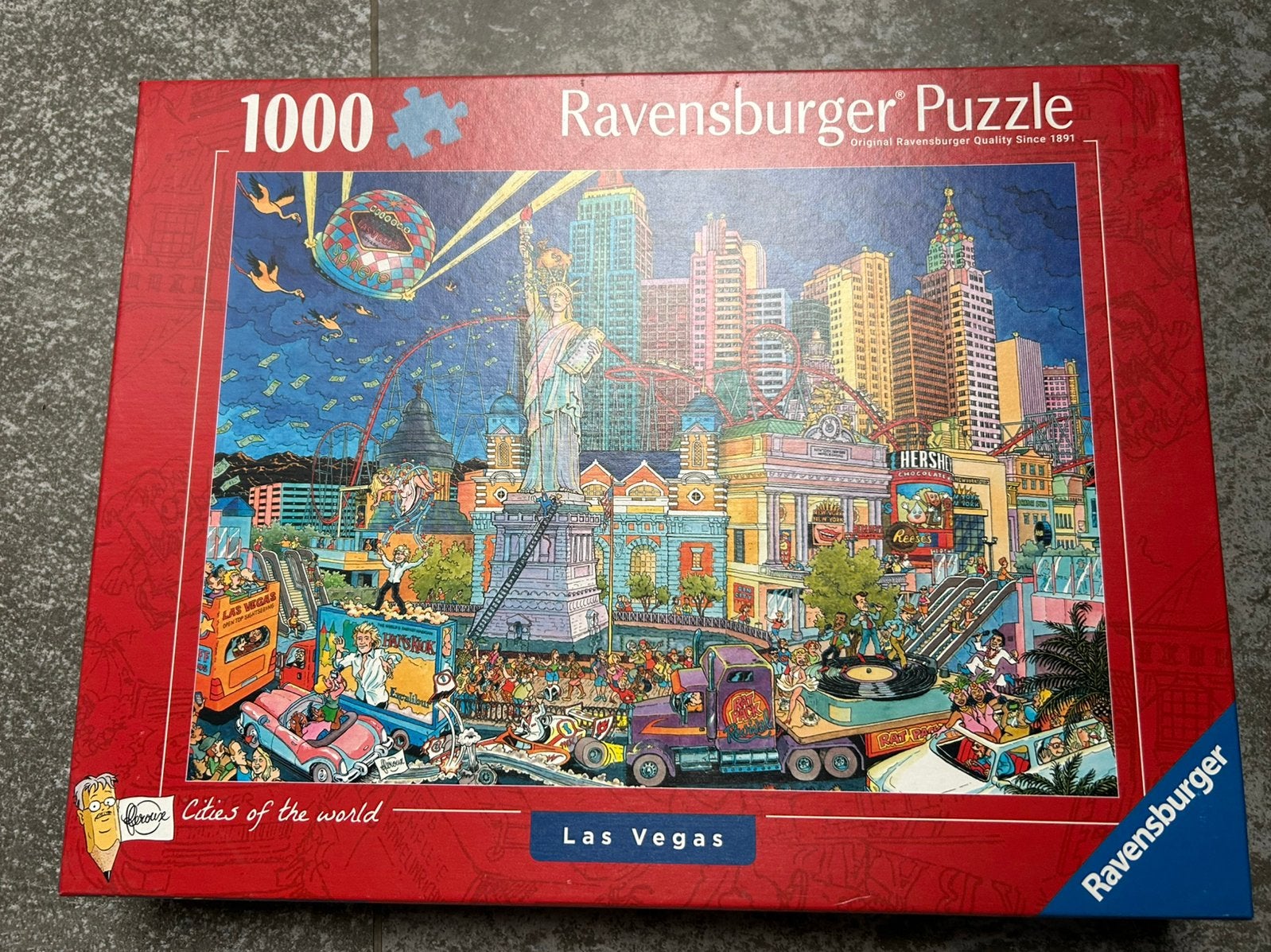 Ravensburger puzzel las vegas 1000 stukjes, Ophalen of Verzenden, 500 t/m 1500 stukjes, Zo goed als nieuw