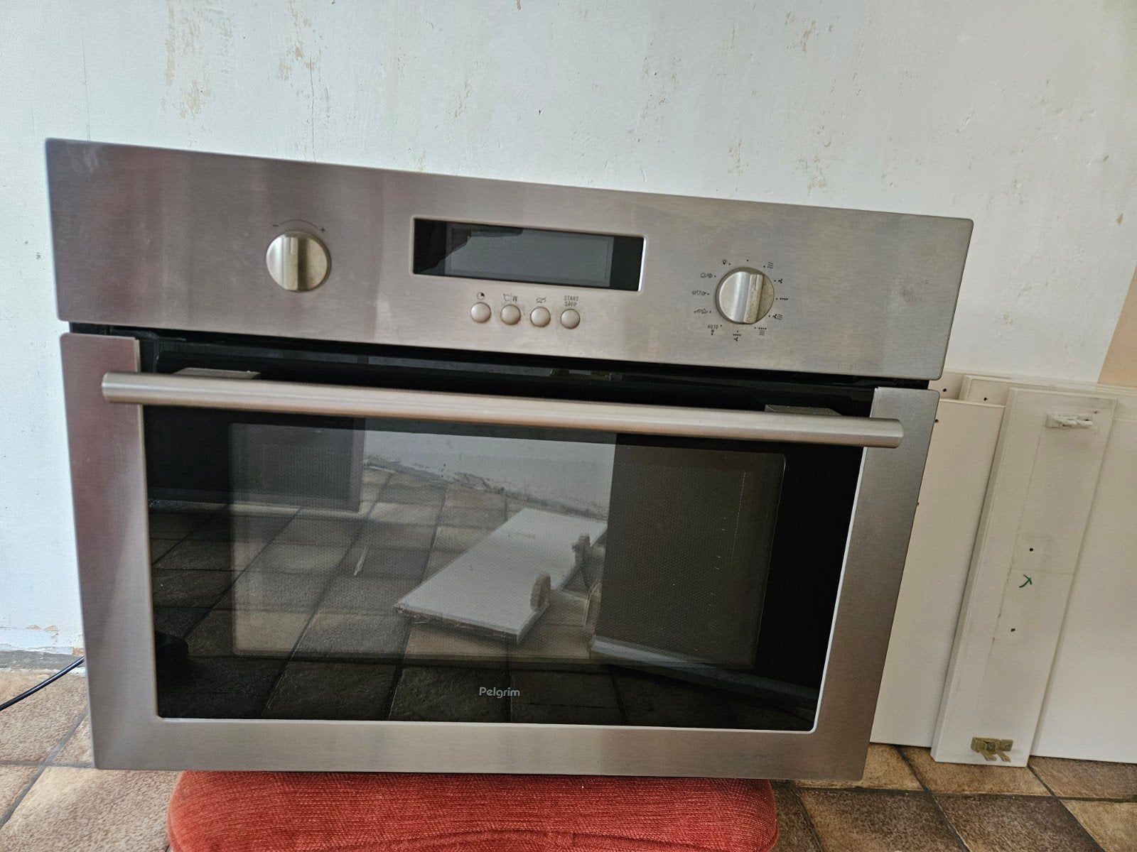 Pelgrim Inbouw combi oven en magnetron- 59x57.4x44.2 cm, Ophalen, Gebruikt, Combi-oven, Inbouw